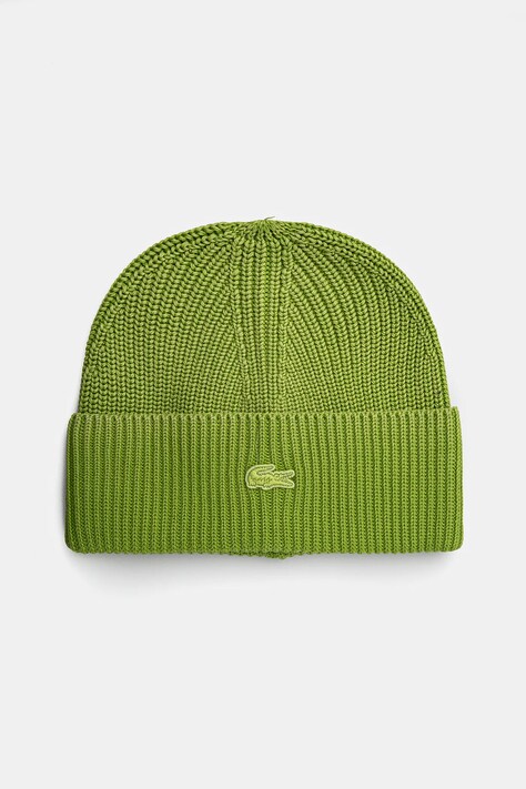 Bavlněná čepice Lacoste béžová barva, z tenké pleteniny, RB3152