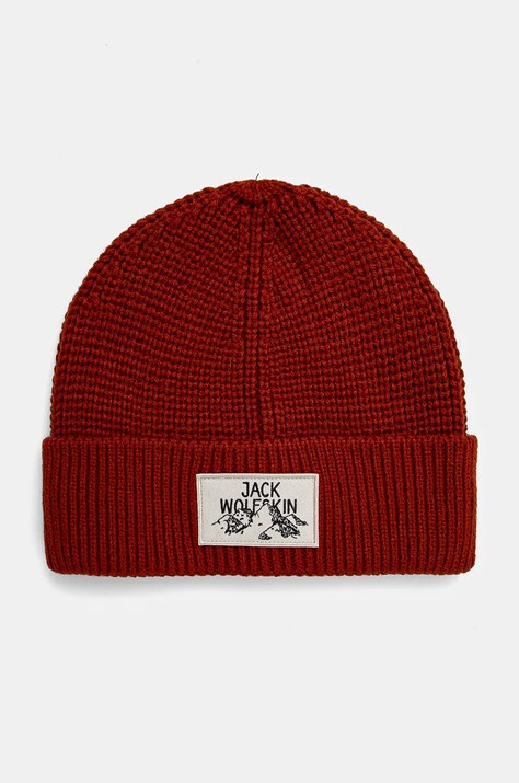 Шапка Jack Wolfskin колір коричневий з товстого трикотажу A61610