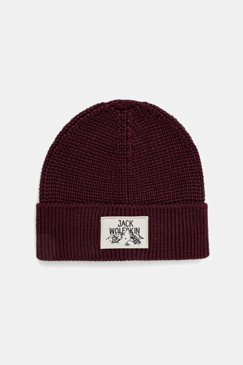 Čiapka Jack Wolfskin žltá farba, z hrubej pleteniny, A61610