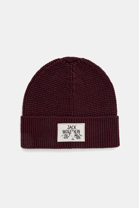 Čiapka Jack Wolfskin žltá farba, z hrubej pleteniny, A61610