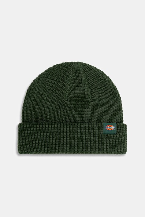 Dickies czapka Woodworth Waffle Beanie kolor zielony DK0A4XFD