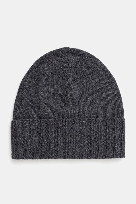 Шерстяная шапка Sisley цвет серый из тонкого трикотажа шерсть 1244SA007