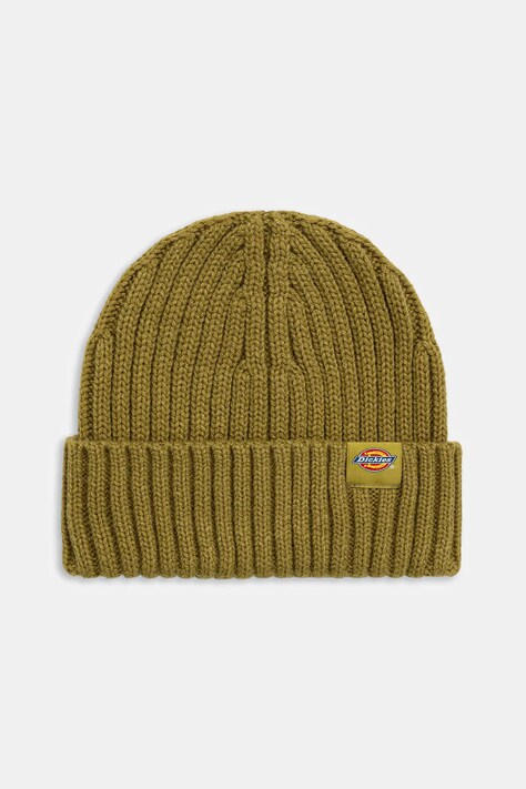 Dickies czapka LOCKWOOD kolor zielony z cienkiej dzianiny DK0A4Z2O