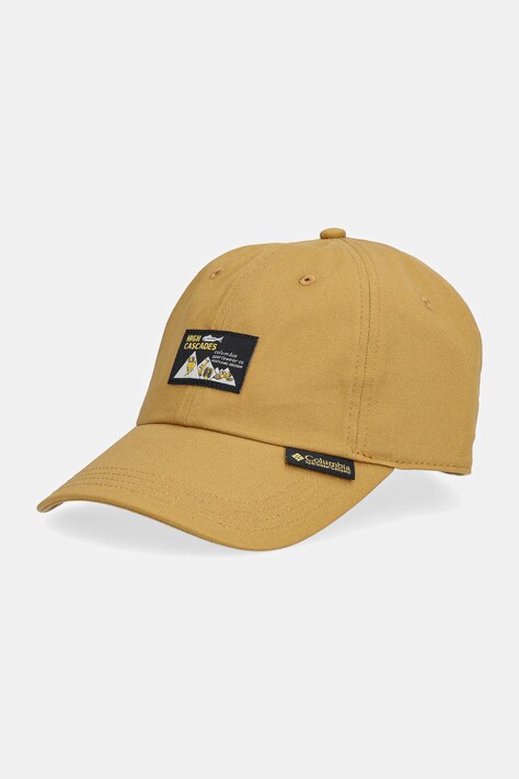 Columbia czapka z daszkiem bawełniana Provisions Ball Cap kolor brązowy z aplikacją 2096351
