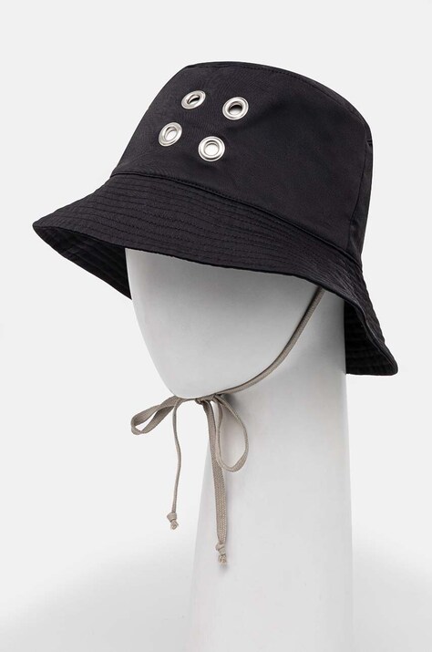 Oboustranný klobouk Rick Owens Gilligan Hat černá barva, DA02D2479.MUES1