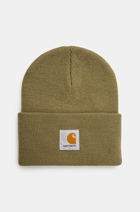 Шапка Carhartt WIP Acrylic Watch Hat колір зелений з тонкого трикотажу I020222.2BQXX