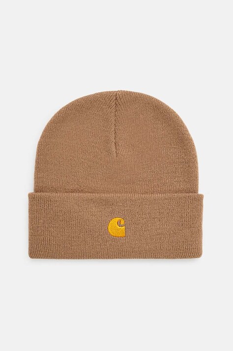 Шапка Carhartt WIP Chase Beanie цвет бежевый  I026222.2GQXX