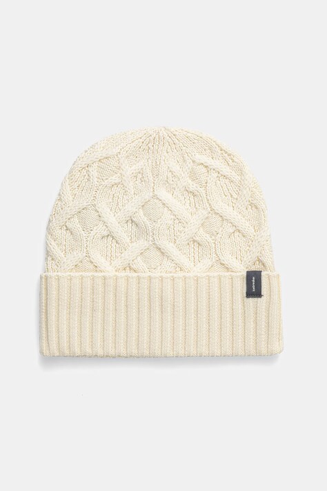 Icebreaker căciulă Merino Cable Knit culoarea bej, de lana, IB0A573G0001