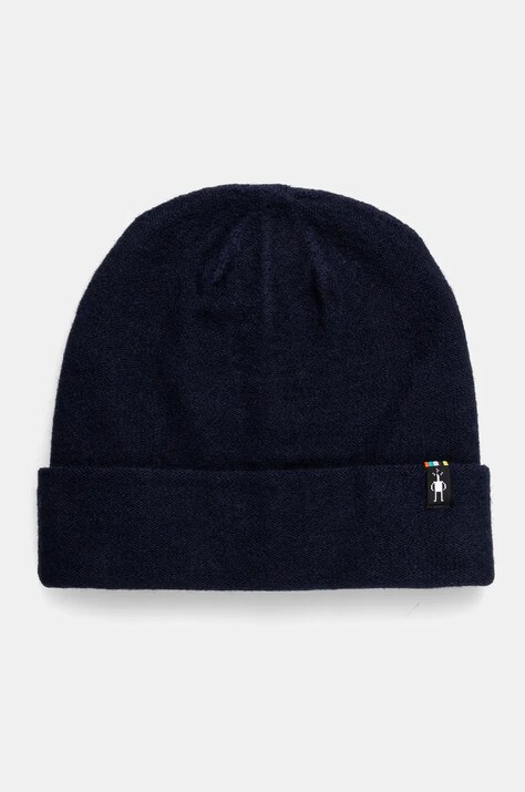 Шапка Smartwool Boiled Wool цвет синий шерсть SW018123