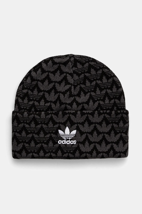 adidas Originals caciula Monogram culoarea negru, din tricot gros, IY4043