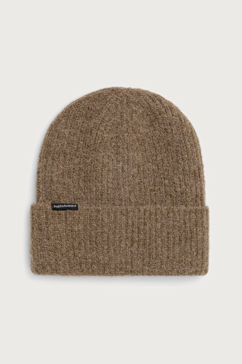 Peak Performance Czapka beanie z wełną Woolblend Hat brązowa G80628