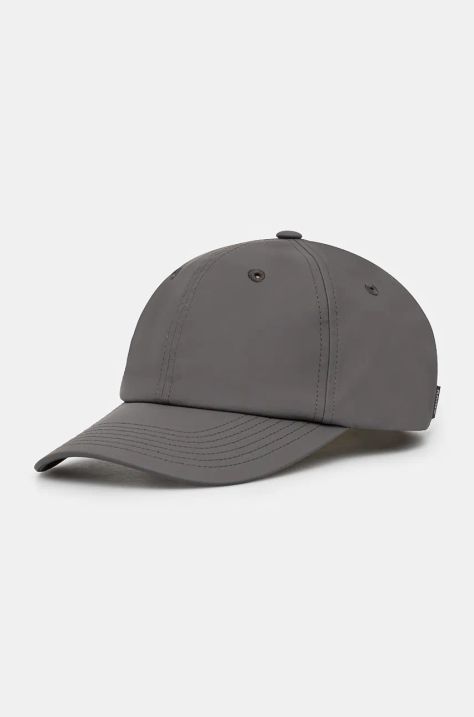 Шапка с козирка Rains Cap W1 в сиво с изчистен дизайн 13600.13