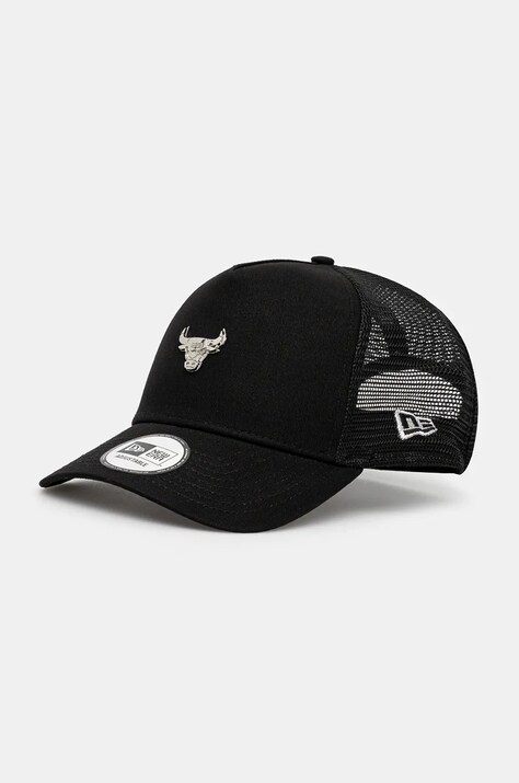 New Era berretto da baseball METALLIC TRUCKER CHICAGO BULLS colore nero con applicazione 60565181