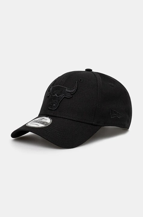 Бавовняна бейсболка New Era LEAGUE ESSENTIAL 9TWENTY® CHICAGO BULLS колір чорний з аплікацією 60471485