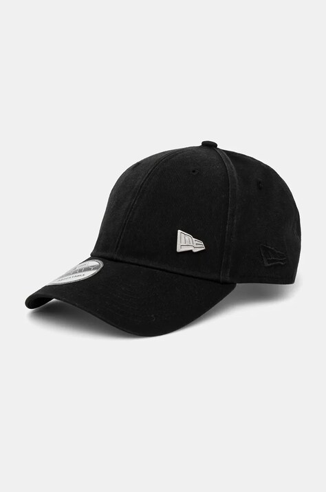 Bavlněná baseballová čepice New Era PIN 9FORTY® černá barva, 60565479