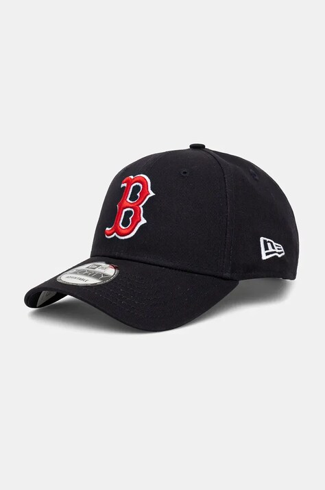 Бавовняна бейсболка New Era MLB SIDE PATCH 9FORTY® BOSTON RED SOX колір синій з аплікацією 60509701