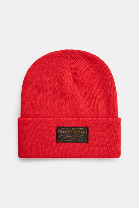 Filson beanie Ballard Watch Cap red color thick knit FMACC0186