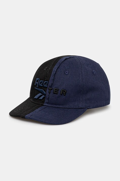 Бавовняна бейсболка Reebok LTD Paneled Cap колір чорний з аплікацією RMLB00BC99FAB0011046