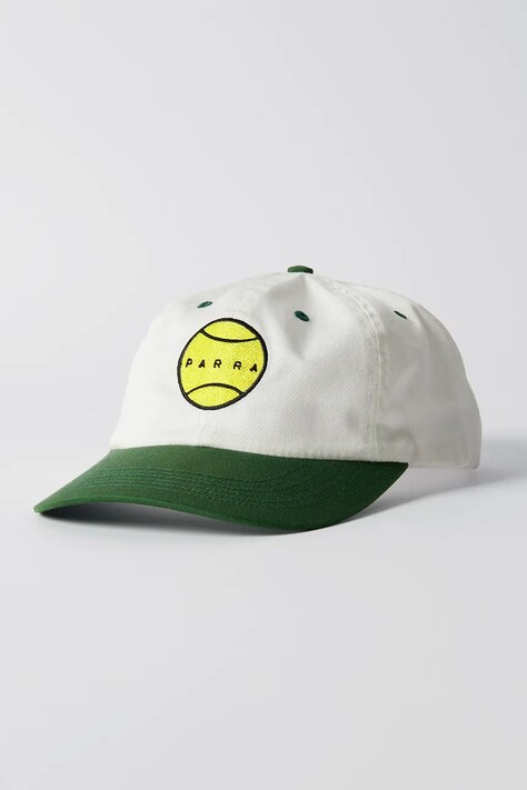 by Parra șapcă de baseball din bumbac Balled 6 Panel Hat culoarea alb, cu imprimeu, 52165