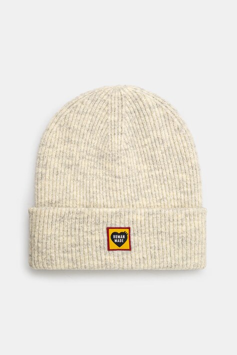 Human Made wool blend beanie Big Beanie beige color thick knit HM28GD026