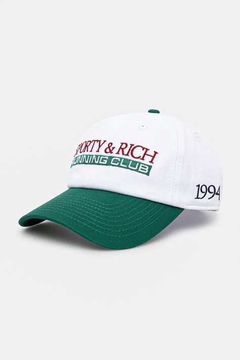 Sporty & Rich șapcă de baseball din bumbac Finish Line culoarea alb, cu imprimeu, AC040514167WH01