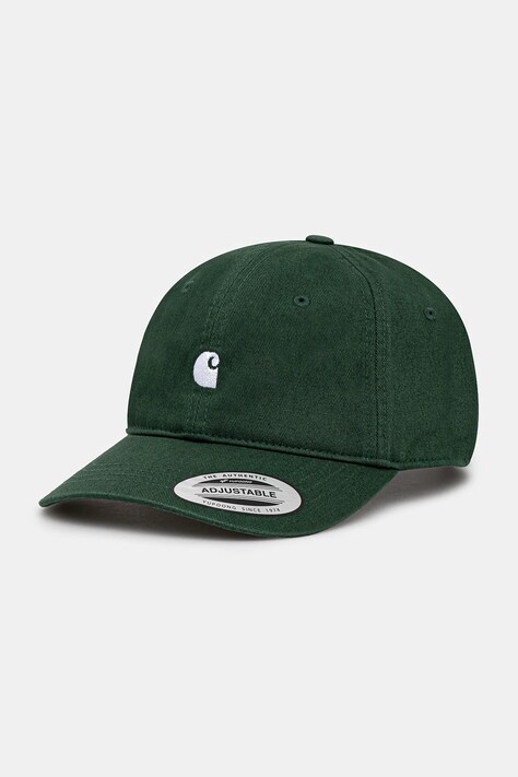 Carhartt WIP czapka z daszkiem bawełniana Madison Logo Cap kolor zielony z aplikacją I023750.2RQXX