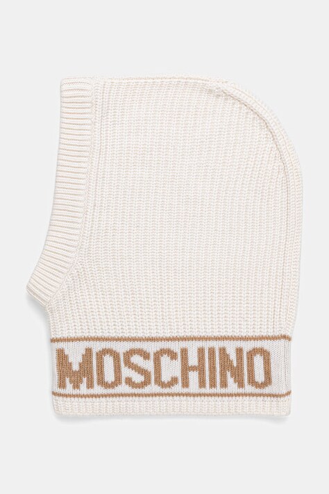 Moschino kaptur damski z dodatkiem wełny beżowy M3136 65414
