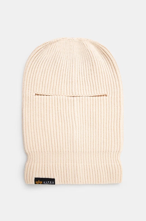 Балаклава Alpha Industries Label Balaclava колір бежевий 138901