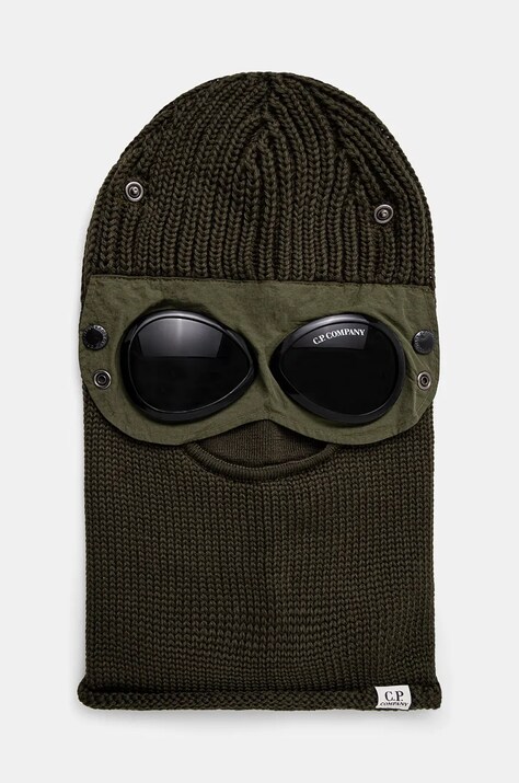 Μάλλινη μπαλακλάβα C.P. Company Ski Mask χρώμα: πράσινο, 17CMAC301A005509A