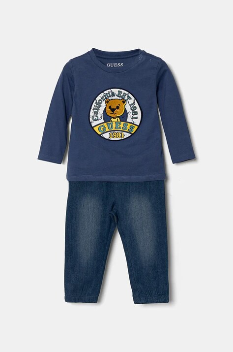 Guess compleu bebe culoarea albastru marin, I4YG17 K5M20