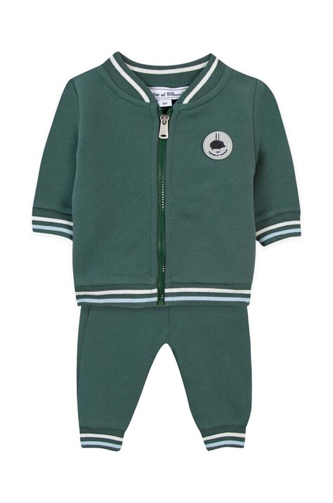 Tartine et Chocolat trening de bumbac pentru copii culoarea verde, TZ35021