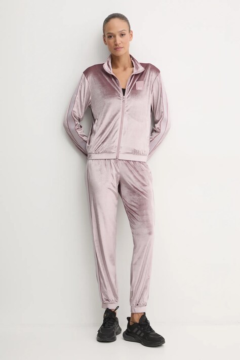 Велюровий спортивний костюм EA7 Emporio Armani колір фіолетовий TJZDZ.6DTV64