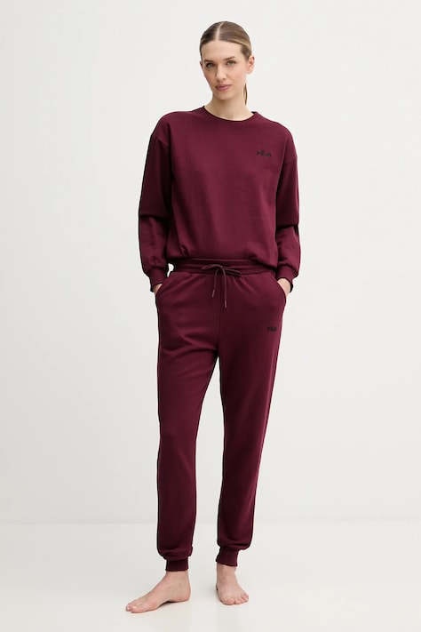 Fila dres bawełniany kolor bordowy FPW4181