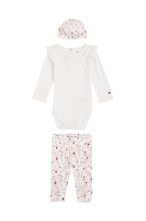 Tommy Hilfiger set de bumbac pentru bebelusi 3-pack culoarea roz, KN0KN01897