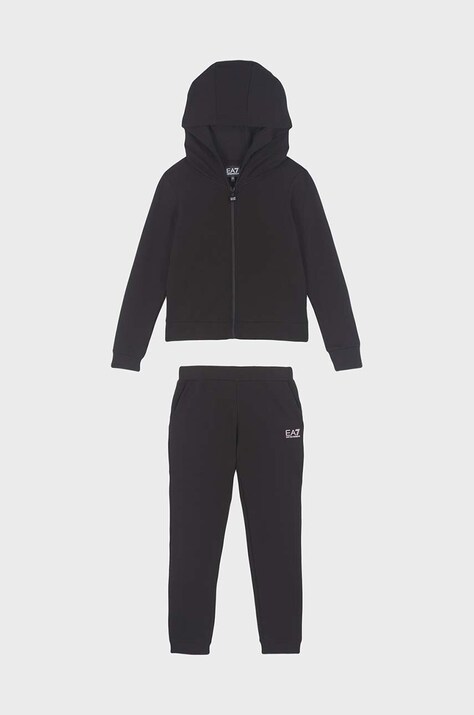 EA7 Emporio Armani dres dziecięcy kolor czarny 6DFV05 FJZIZ
