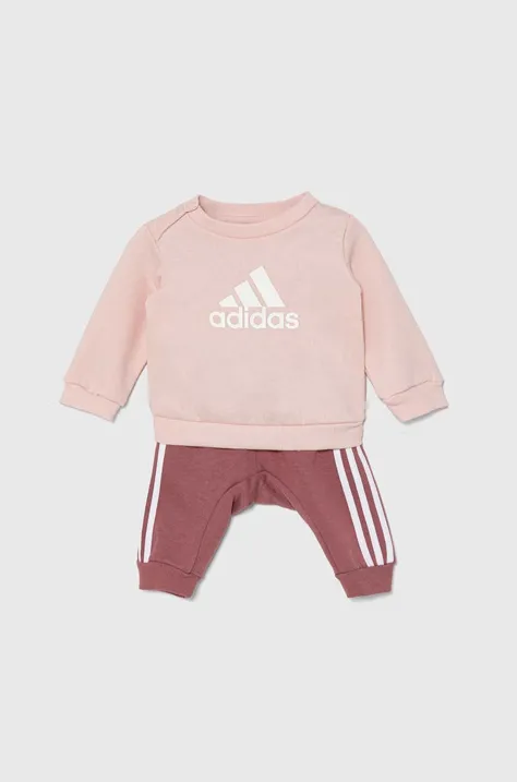Detská tepláková súprava adidas I BOS LOGOOG ružová farba, IV7397