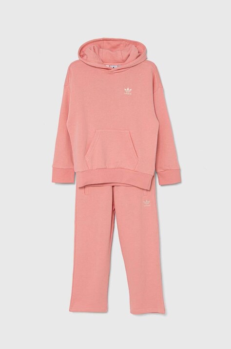 adidas Originals trening copii HOODIE SET culoarea portocaliu, IX9818