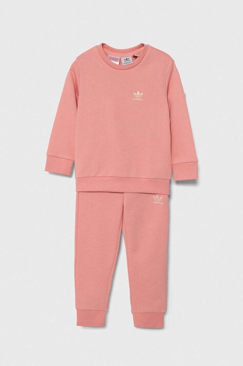 Παιδική φόρμα adidas Originals CREW SET χρώμα: ροζ, IX9844