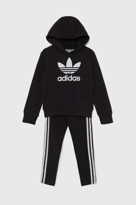 adidas Originals compleu copii HOODIE LEG SET culoarea negru, IY2439