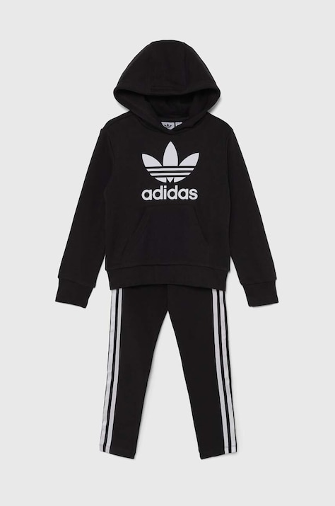 adidas Originals compleu copii HOODIE LEG SET culoarea negru, IY2439