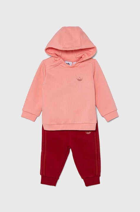 Дитячий спортивний костюм adidas Originals HOODIE SET колір рожевий IY9538