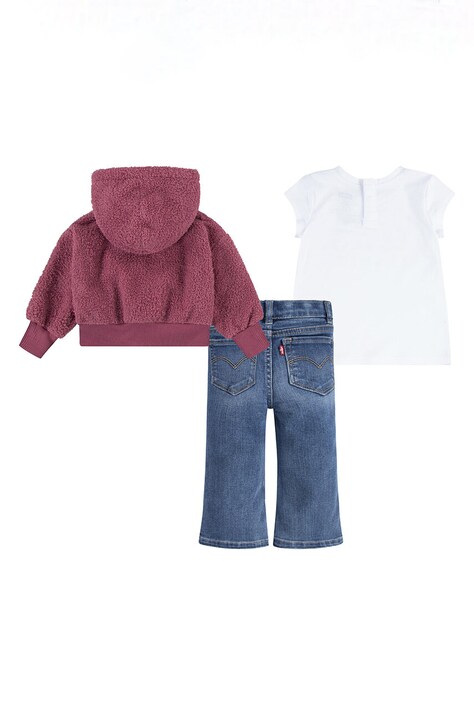Sada pre bábätká Levi's ZIP HOODIE & WIDE LEG ružová farba, 1EK978