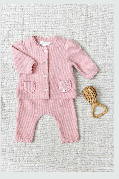 Tartine et Chocolat set de bumbac pentru bebelusi culoarea roz, TZ36010