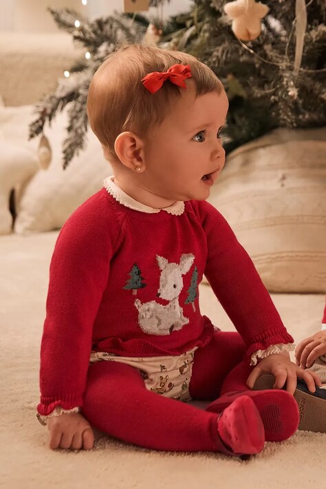 Дитячий бавовняний комплект Mayoral Newborn колір червоний 2243