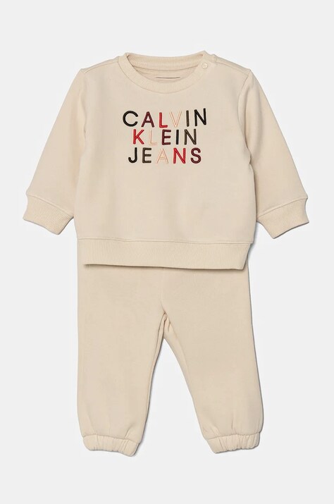 Детский спортивный костюм Calvin Klein Jeans цвет бежевый IN0IN00224