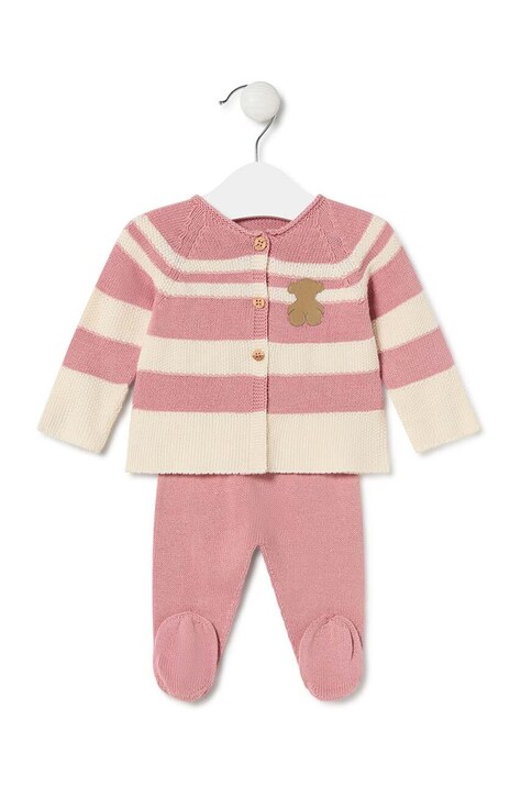 Pamučni komplet za bebe Tous Tricot boja: ružičasta, Tricot.2101