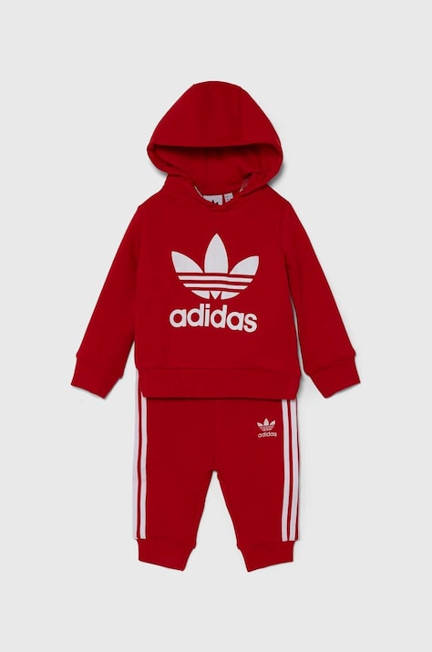 Спортивный костюм для младенцев adidas Originals HOODIE SET цвет красный IX5163