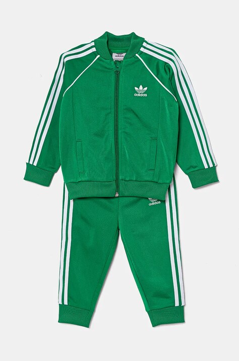 Dětská tepláková souprava adidas Originals SST TRACKSUIT zelená barva, IX5176