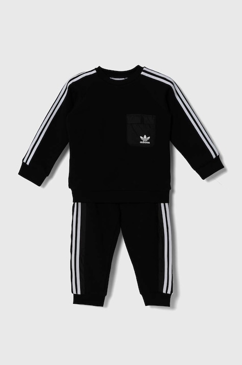 adidas Originals dres dziecięcy CREW SET kolor czarny IX7517