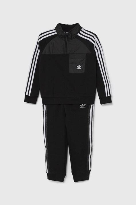 Παιδική φόρμα adidas Originals CREW SET HZ χρώμα: μαύρο, IY4818